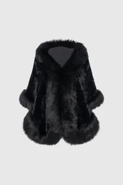 BABEYOND Shawls & Scarves|Gorgeous Faux Fur Wrap Evening Cape
