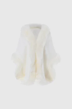 BABEYOND Shawls & Scarves|Gorgeous Faux Fur Wrap Evening Cape