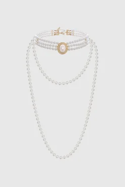 BABEYOND Jewelry|Gorgeous Pearl Choker Necklace Set White