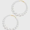 BABEYOND Jewelry|Gorgeous Pearl Hoop Earrings White