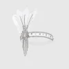 BABEYOND Headpieces & Fascinators|Gorgeous Rhinestone Feather Headpiece White