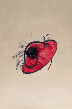 BABEYOND Headpieces & Fascinators|Irregular Spindle Feather Fascinator Black/Red