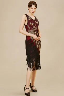 BABEYOND Dresses|Irregular Tassel Hem Peacock Dress