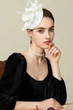 BABEYOND Headpieces & Fascinators|Lofty Pillbox Rose Fascinator