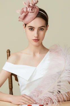 BABEYOND Headpieces & Fascinators|Lofty Pillbox Rose Fascinator