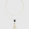 BABEYOND Jewelry|Luxurious Gem Pearl Tassel Necklace Cream