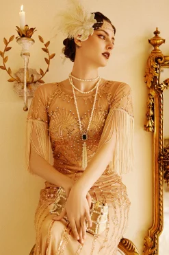 BABEYOND Jewelry|Luxurious Gem Pearl Tassel Necklace Cream