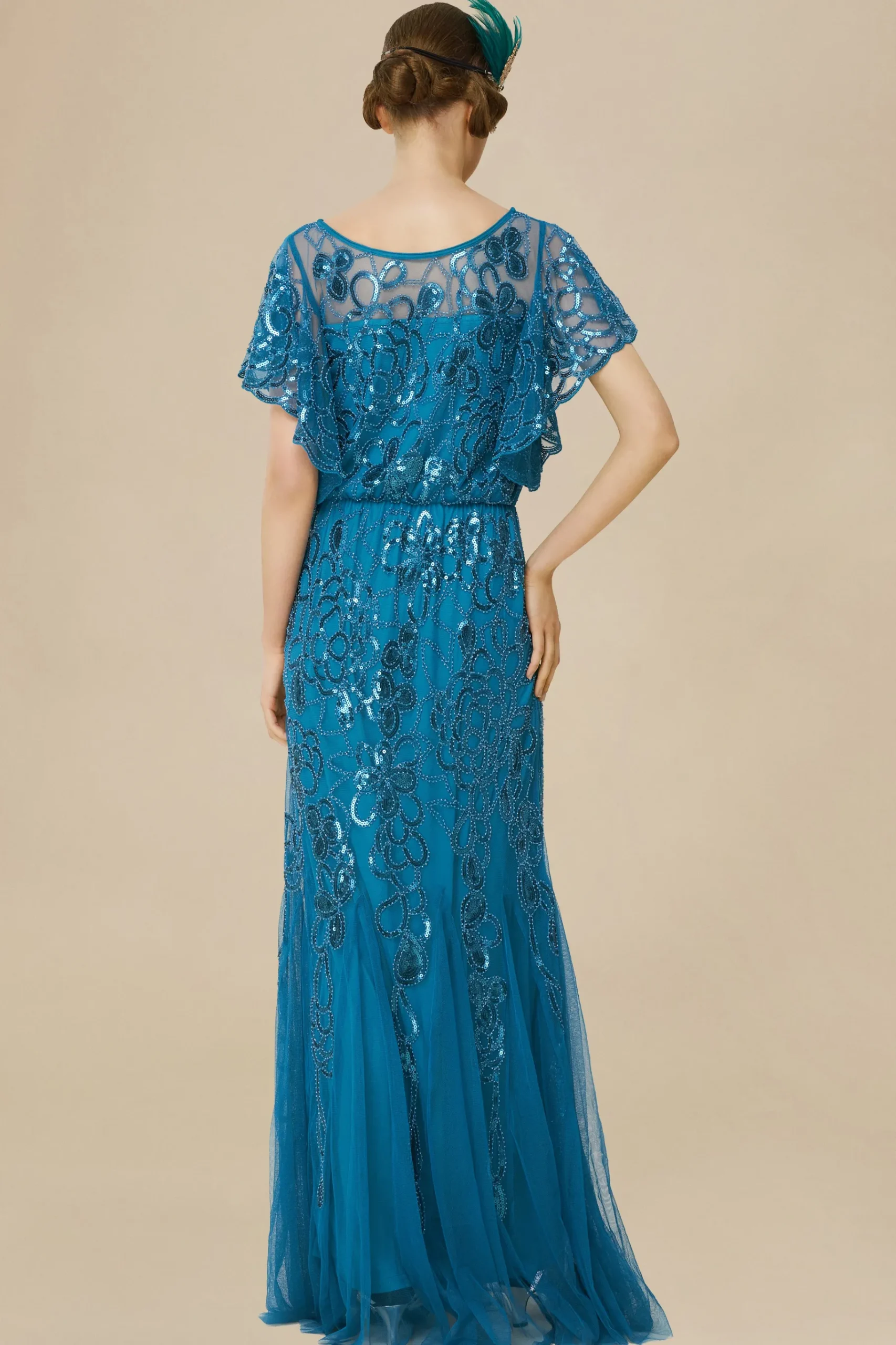 BABEYOND Dresses|Mermaid Sequin Bodycon Gown Dress Blue