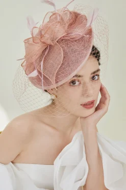 BABEYOND Headpieces & Fascinators|Mesh Bow Knots Pillbox Fascinator