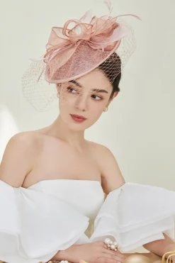 BABEYOND Headpieces & Fascinators|Mesh Bow Knots Pillbox Fascinator