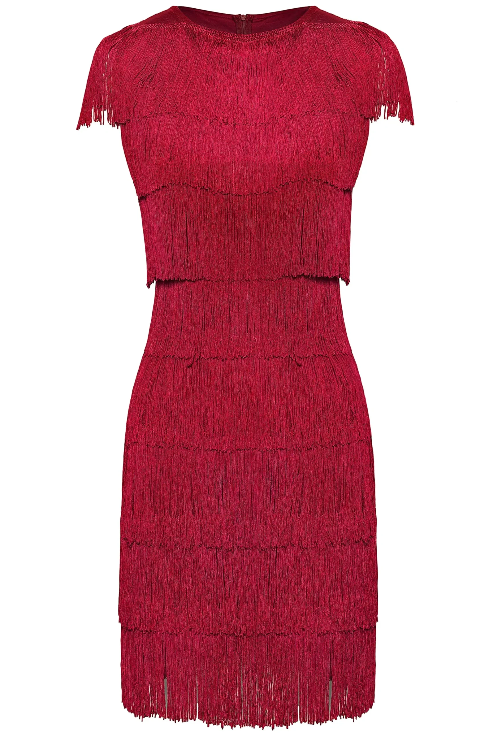 BABEYOND Dresses|Mini Tie Tassel Art Deco Party Dress Red