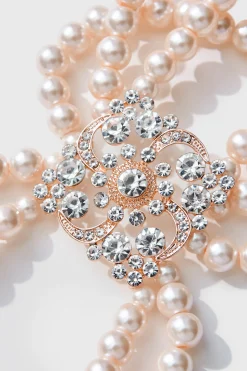 BABEYOND Jewelry|Multilayer Pearl Rhinestone Link Bracelet