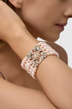 BABEYOND Jewelry|Multilayer Pearl Rhinestone Link Bracelet