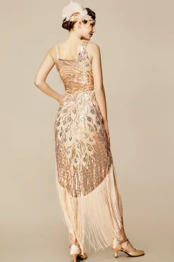 BABEYOND Dresses|One Shoulder Strap Fringe Midi Dress