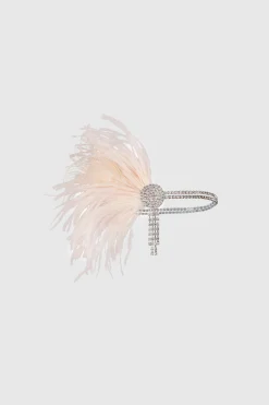 BABEYOND Headpieces & Fascinators|Ostrich Feather Rhinestone Headpiece