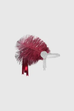 BABEYOND Headpieces & Fascinators|Ostrich Feather Rhinestone Headpiece