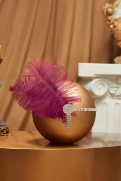 BABEYOND Headpieces & Fascinators|Ostrich Feather Rhinestone Headpiece