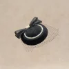 BABEYOND Headpieces & Fascinators|Pearl Studded Veil Feather Pillbox Fascinator Black/White