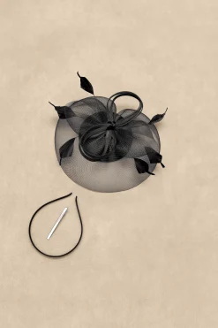 BABEYOND Headpieces & Fascinators|Pillbox Feather Bow Knot Fascinator