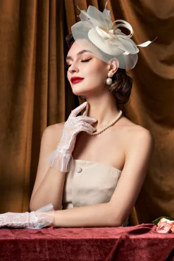 BABEYOND Headpieces & Fascinators|Pillbox Feather Bow Knot Fascinator