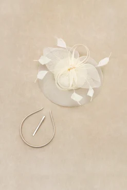BABEYOND Headpieces & Fascinators|Pillbox Feather Bow Knot Fascinator