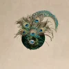 BABEYOND Headpieces & Fascinators|Pillbox Peacock Flapper Fascinator Dark Green