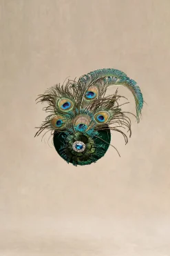 BABEYOND Headpieces & Fascinators|Pillbox Peacock Flapper Fascinator Dark Green