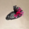 BABEYOND Headpieces & Fascinators|Race Day Feather Cocktail Fascinator Black/Red