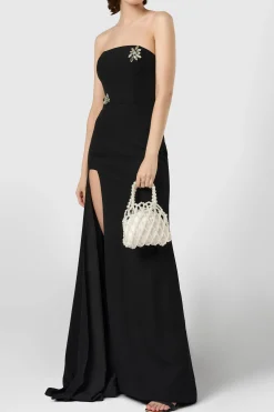 BABEYOND Handbags|Reticulated Beaded Pearl Bucket Purse