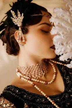 BABEYOND Headpieces & Fascinators|Retro Feather Gatsby Headband
