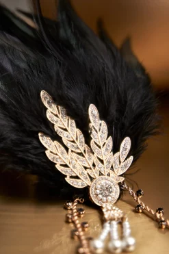 BABEYOND Headpieces & Fascinators|Retro Feather Gatsby Headband