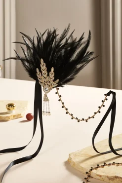 BABEYOND Headpieces & Fascinators|Retro Feather Gatsby Headband