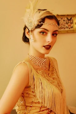 BABEYOND Headpieces & Fascinators|Retro Feather Gatsby Headband