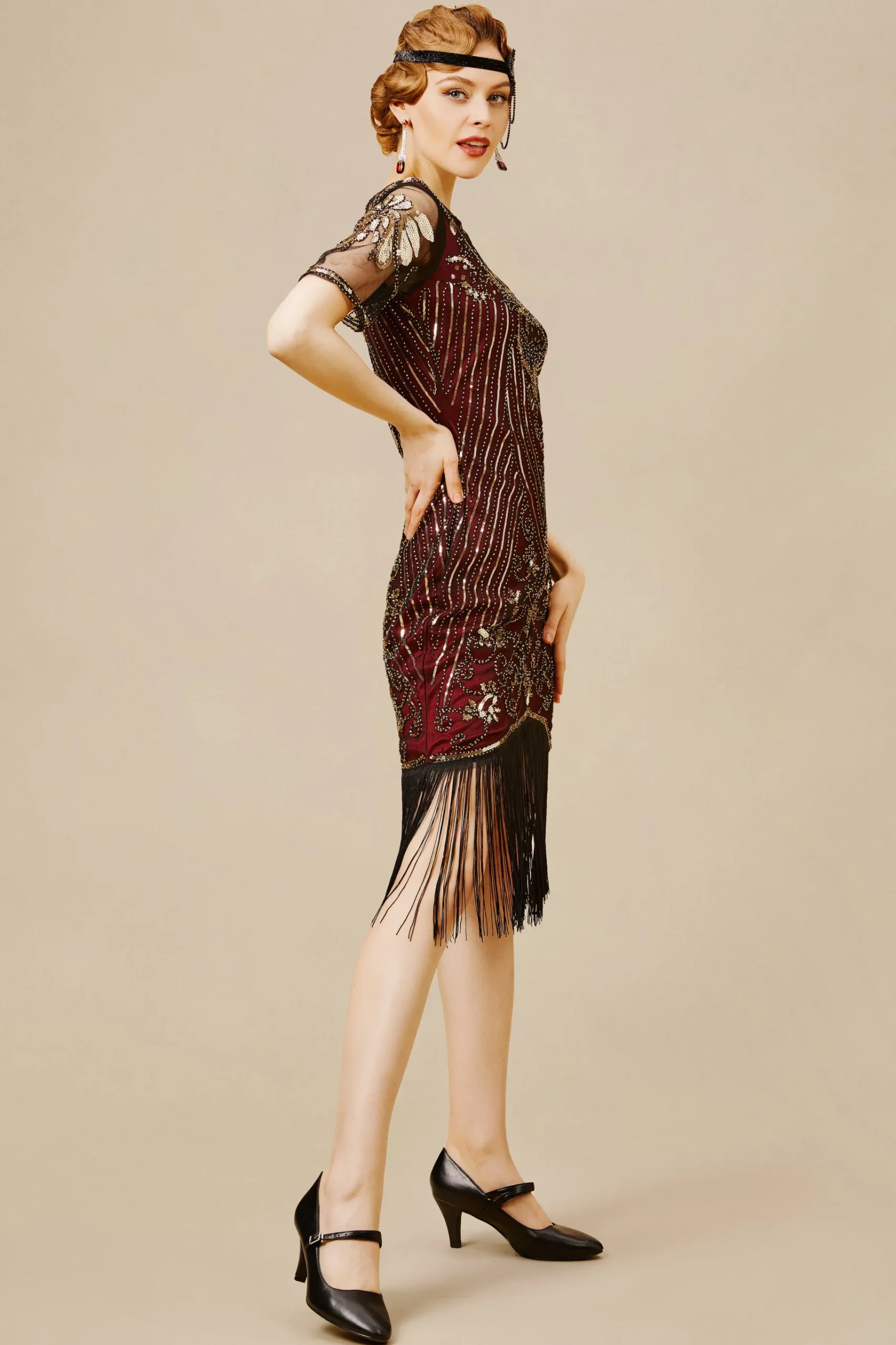 BABEYOND Dresses|Retro Glorious Paisley Fringe Flapper Dress