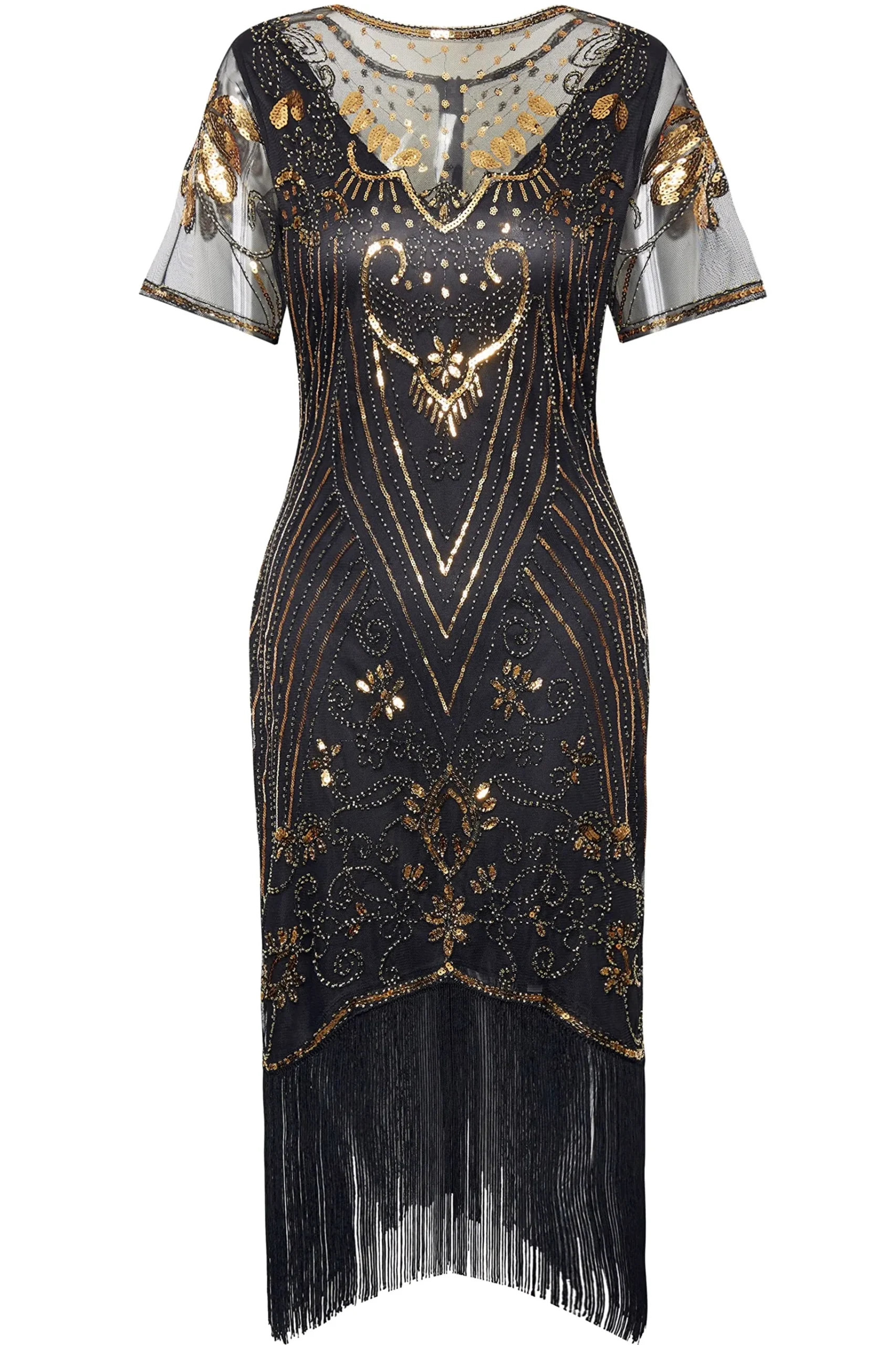 BABEYOND Dresses|Retro Glorious Paisley Fringe Flapper Dress