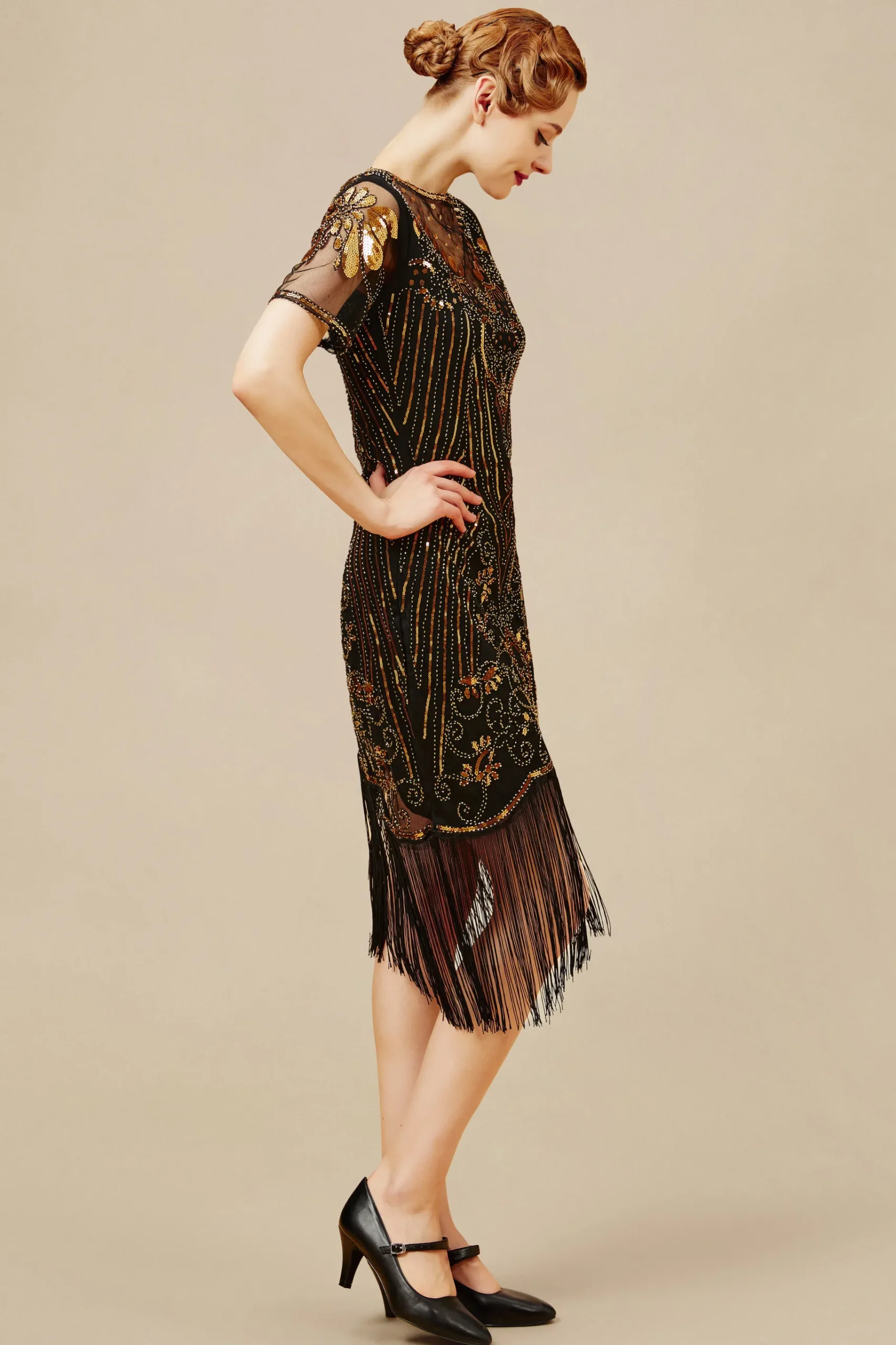 BABEYOND Dresses|Retro Glorious Paisley Fringe Flapper Dress