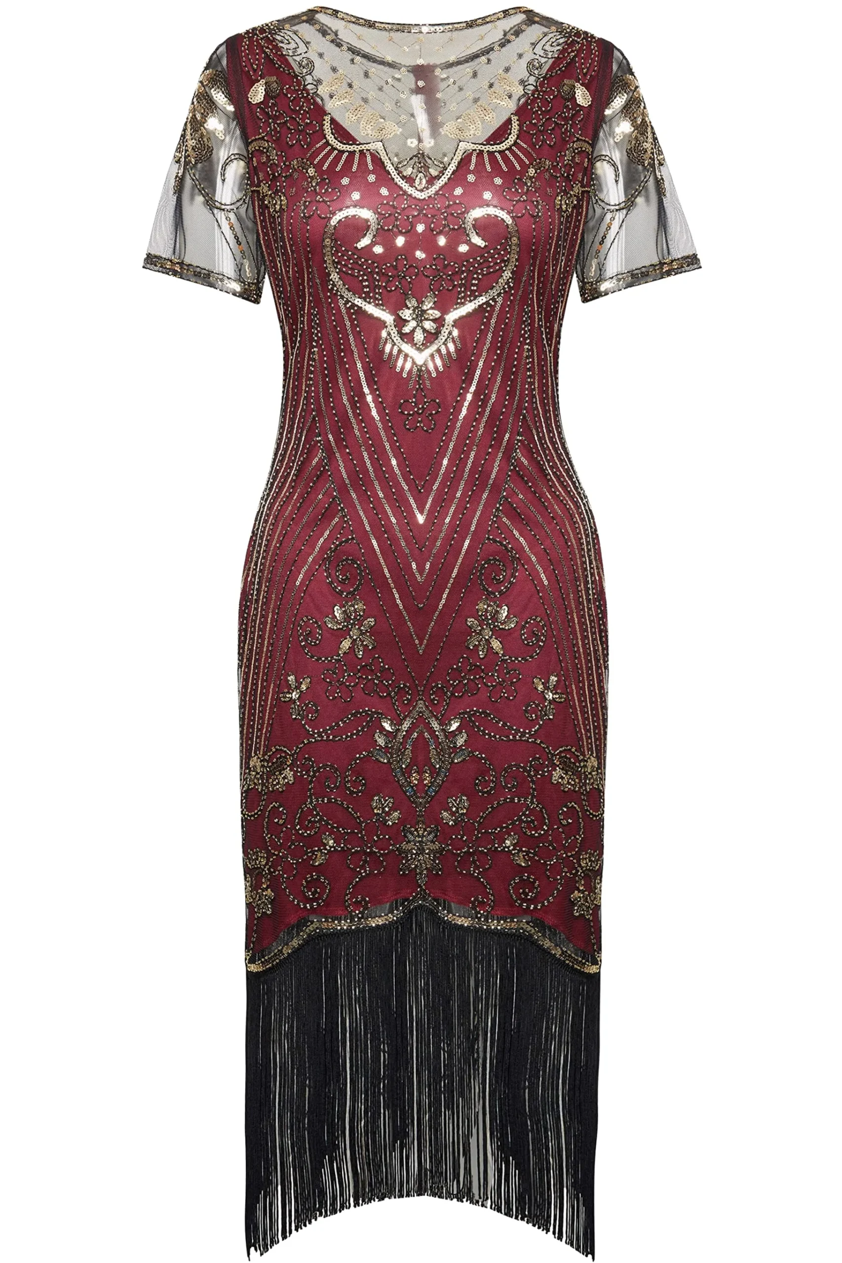 BABEYOND Dresses|Retro Glorious Paisley Fringe Flapper Dress