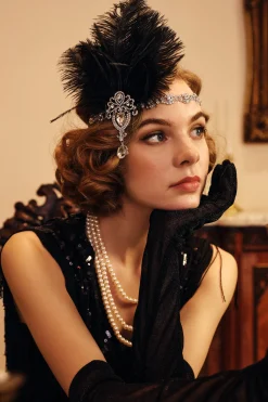 BABEYOND Headpieces & Fascinators|Retro Ostrich Feather Headband