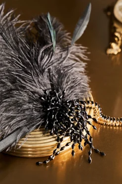 BABEYOND Headpieces & Fascinators|Rhinestone Beaded Tassel Headband