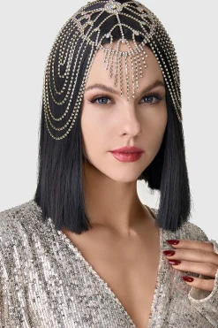 BABEYOND Headpieces & Fascinators|Rhinestone Chain Cage Headpiece