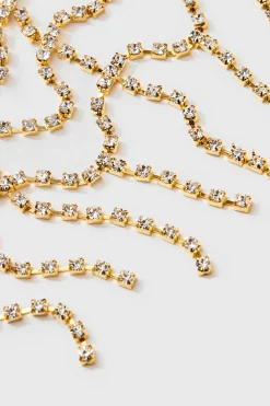 BABEYOND Headpieces & Fascinators|Rhinestone Chain Cap Headpiece Gold