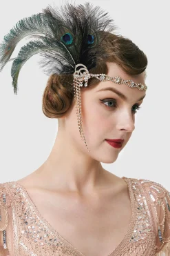 BABEYOND Headpieces & Fascinators|Rhinestone Chain Flapper Headband