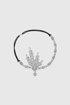 BABEYOND Headpieces & Fascinators|Rhinestone Studded Leaf Hairband