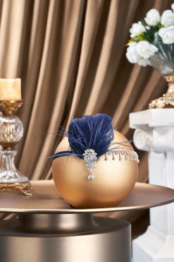 BABEYOND Headpieces & Fascinators|Rhinestone Studded Ostrich Feather Headband