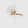 BABEYOND Headpieces & Fascinators|Roaring 20S Leaf Feather Headband White