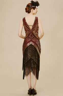 BABEYOND Dresses|Rolling 20S Deep V-Neck Prom Dress