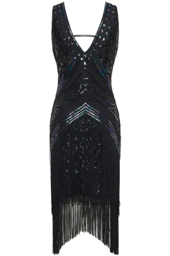 BABEYOND Dresses|Rolling 20S Deep V-Neck Prom Dress