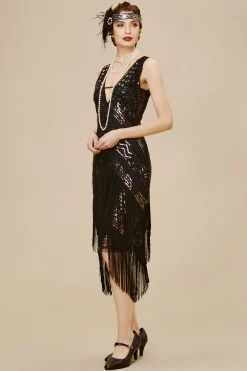 BABEYOND Dresses|Rolling 20S Deep V-Neck Prom Dress