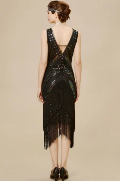 BABEYOND Dresses|Rolling 20S Deep V-Neck Prom Dress