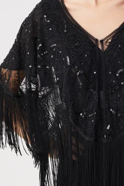 BABEYOND Shawls & Scarves|1920S Beaded Sequin Flapper Shawl